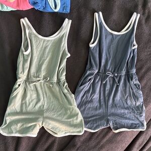 Wonder Nation Kids Romper Set - Green and Gray